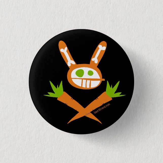 RabbitSkullconWEB Pinback Button (Front)