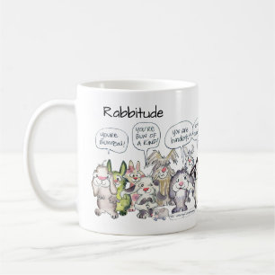 Rabbitude 19 Cartoon Rabbits Coffee Mug