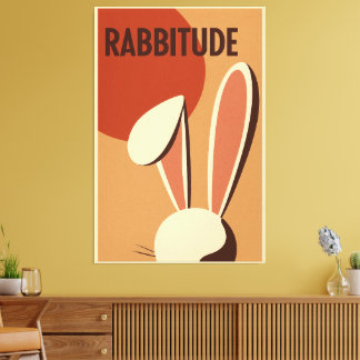 Rabbitude Poster Canvas Print