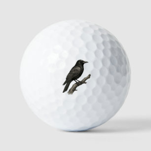 Rabe on Ast - Mystical Vintage-Black-and-White Ill Golf Balls