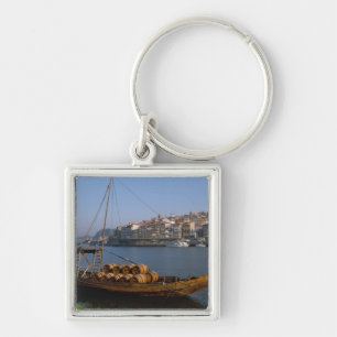 Rabelo Boats, Porto, Portugal Keychain