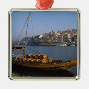 Rabelo Boats, Porto, Portugal Metal Ornament