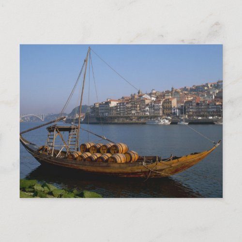 Rabelo Boats Porto Portugal Postcard