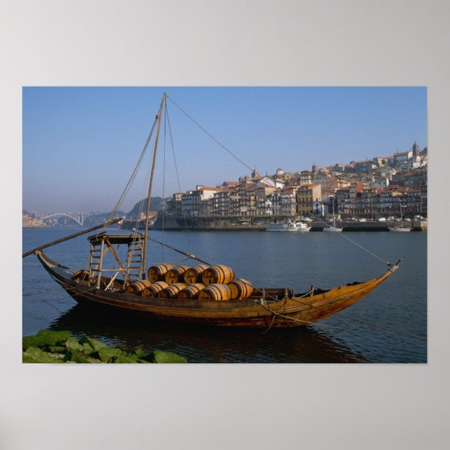 Rabelo Boats, Porto, Portugal Poster (Front)