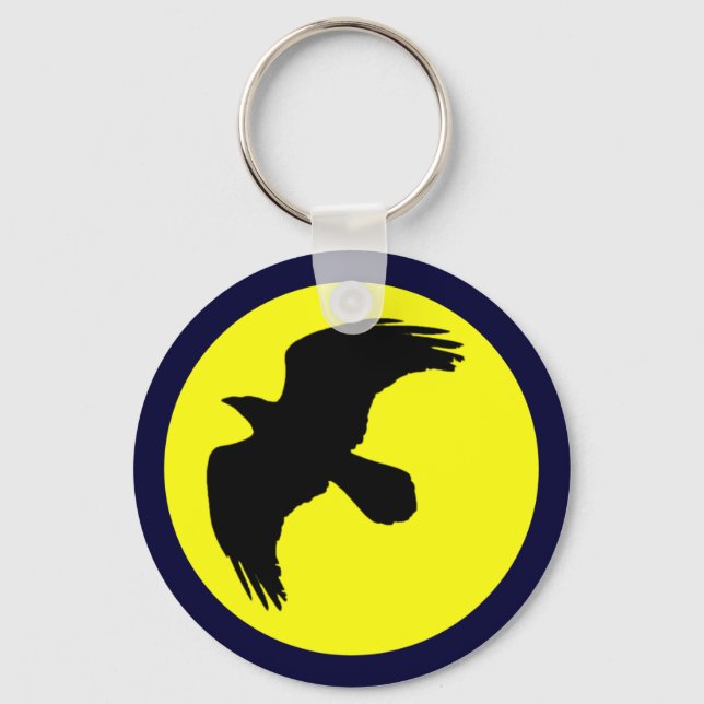 Raben Mond raven moon Keychain (Front)