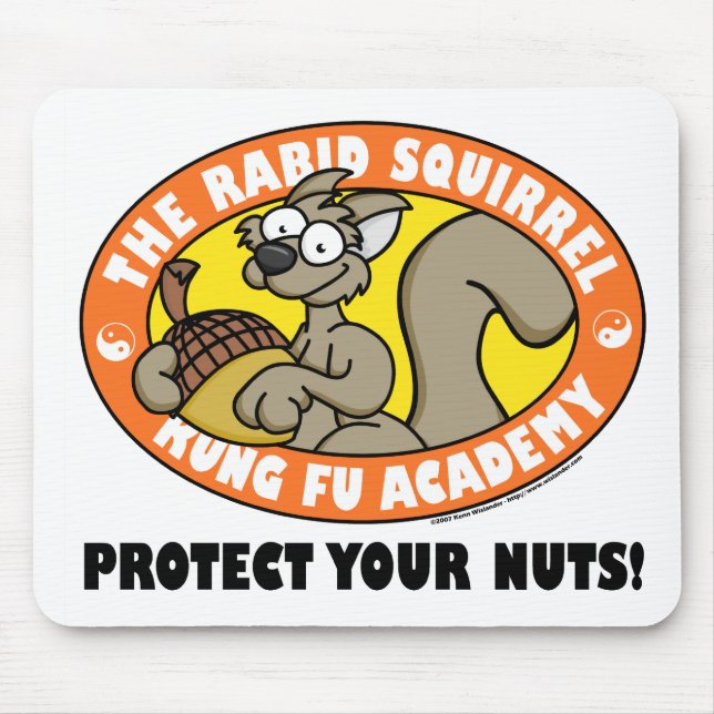 Rabid Squirrel Kung Fu Mouse Pad (Front)