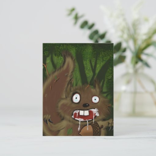 Rabid Squirrel Postcard Zazzle