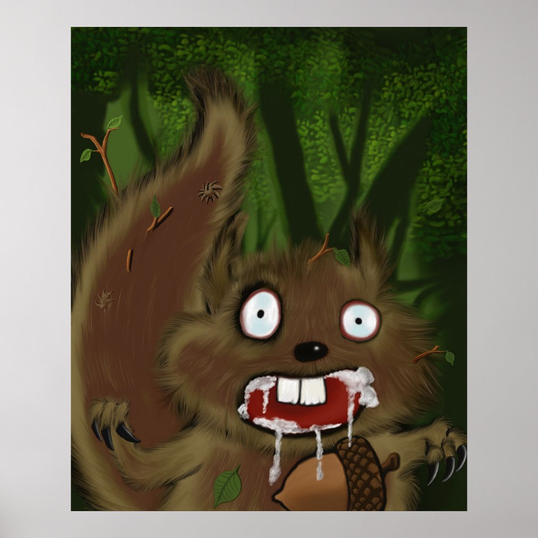 Rabid Squirrel Poster Zazzle