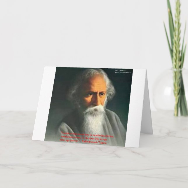 Rabindranath Tagore Love Quote Gifts & Cards (Front)