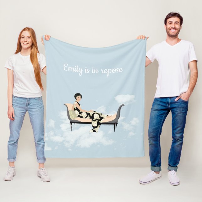 Racamier in the Clouds Fleece Blanket (In Situ)