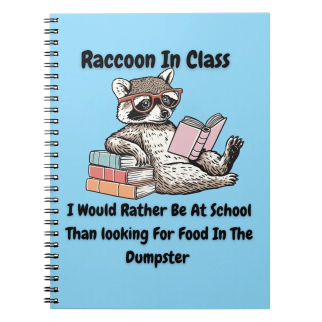 Raccon in Class Notebook (Front)