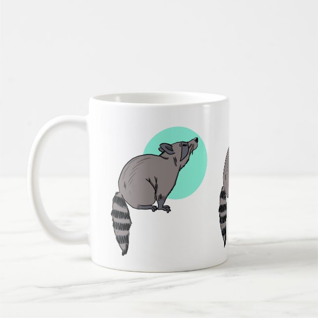 Raccoon 11oz Ceramic Mug (Left)
