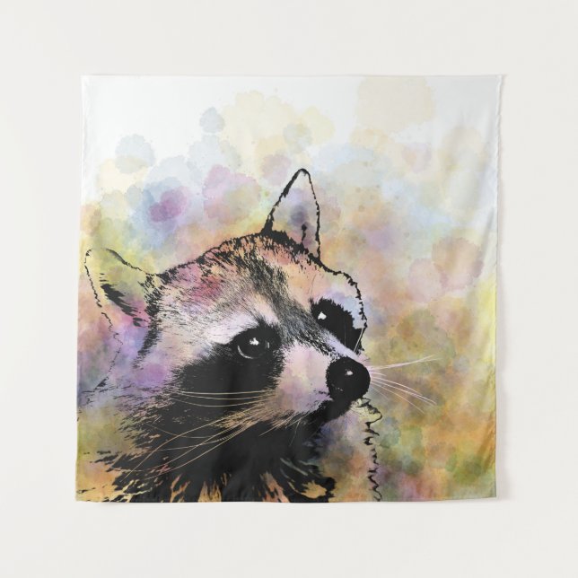 raccoon 23 tapestry (Front)