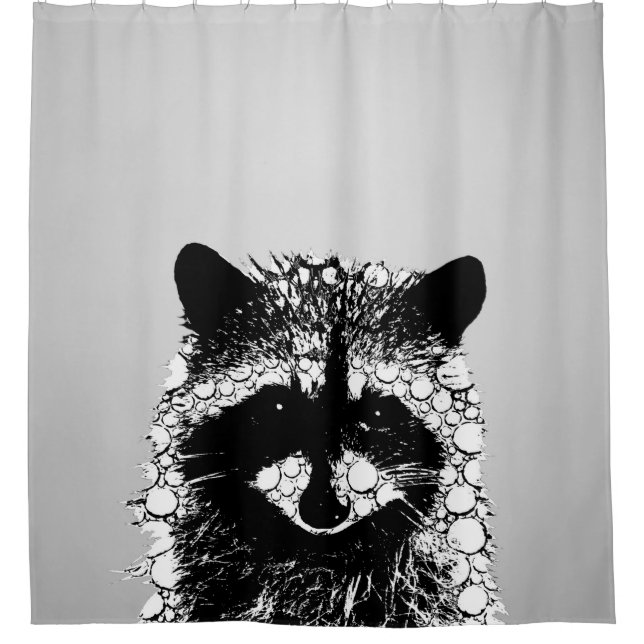 Raccoon 26 shower curtain (Front)