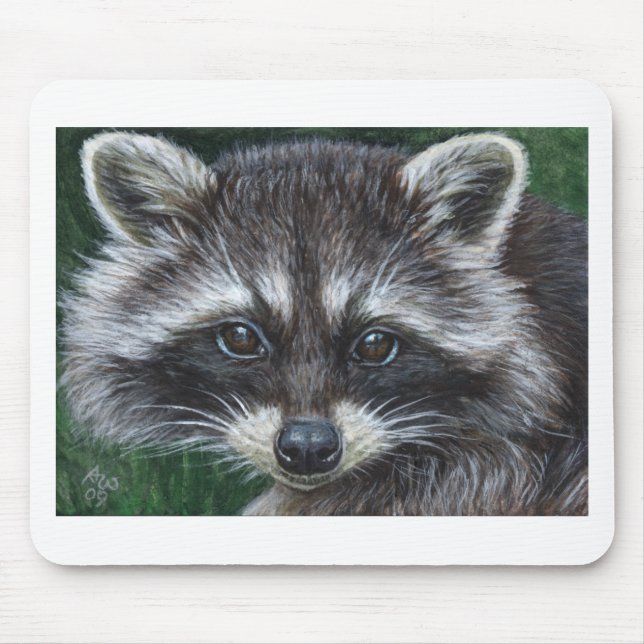 Raccoon #3 mouse pad (Front)