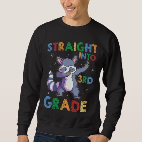 Raccoon 3rd Grade Boys Back to School Teacher Outf Sweatshirt