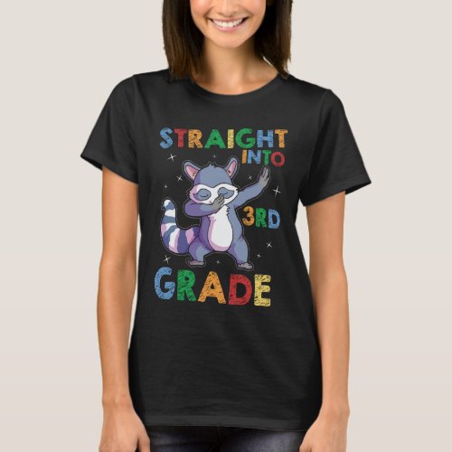 Raccoon 3rd Grade Boys Back to School Teacher Outf T_Shirt