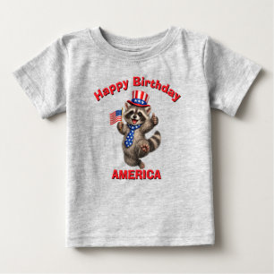 Raccoon (5v) Patriotic Kid T-Shirt