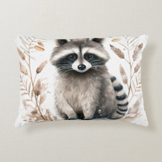 Raccoon accent pillow