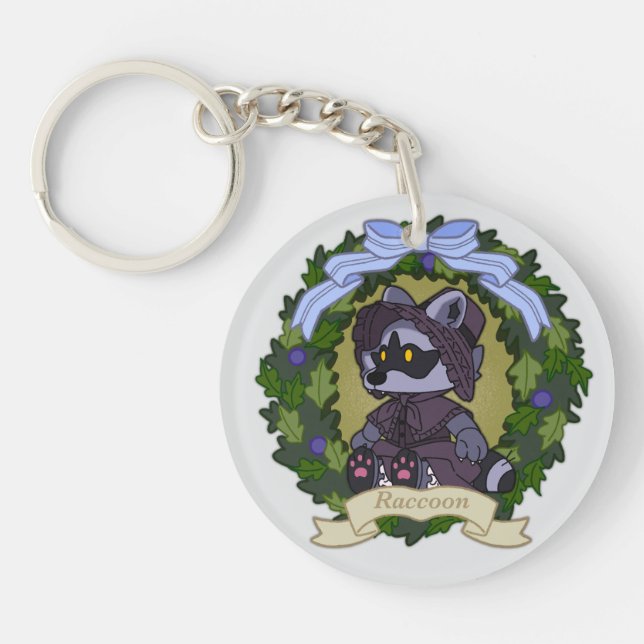 raccoon Acrylic Keychain (Front)