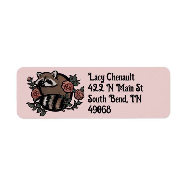 Raccoon Address Label (Front)