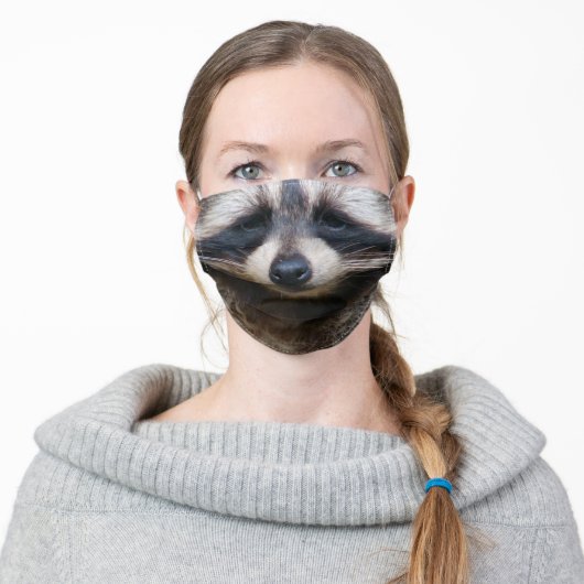Raccoon Adult Cloth Face Mask (Worn)