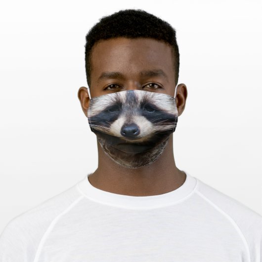 Raccoon Adult Cloth Face Mask (Worn)