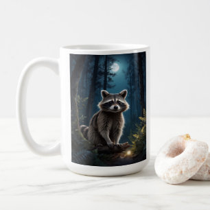 Raccoon Adventure by Moonlight Wildlife  Coffee Mug