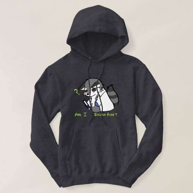 Raccoon-Am I RNase Free? Hoodie (Design Front)