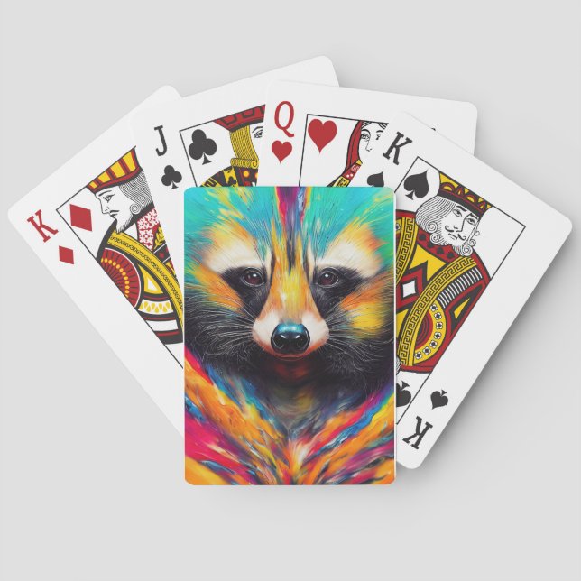 Raccoon  Animal Discovery Adventure Nature Planet  Poker Cards (Back)