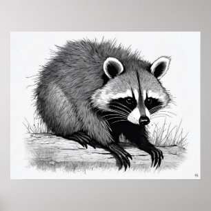 Raccoon - Archival Art Print