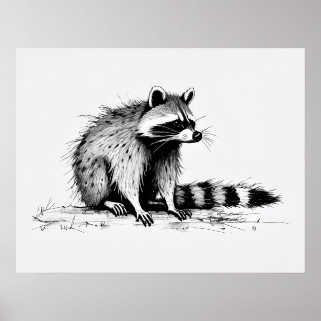 Raccoon - Archival Art Print (Front)