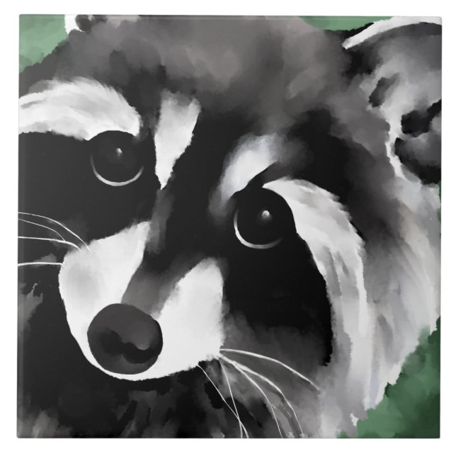 Raccoon Art Tile (Front)