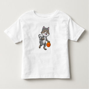 Raccoon as Basketball player with Basketball Toddler T-shirt