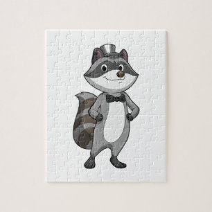 Raccoon as Groom with Tie Jigsaw Puzzle