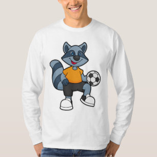 Raccoon as Soccer player with Soccer ball T-Shirt