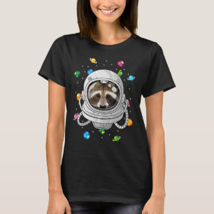 Raccoon Astronaut Animal Deep In Space Cosmic Univ T-Shirt