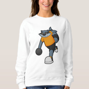 Raccoon at Bowling with Bowling ball Sweatshirt