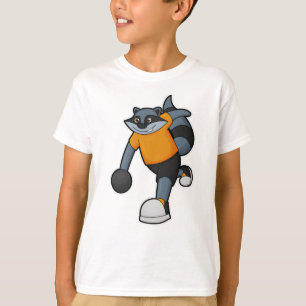 Raccoon at Bowling with Bowling ball T-Shirt