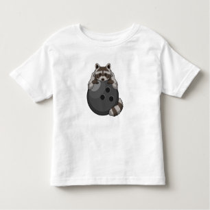 Raccoon at Bowling with Bowling ball Toddler T-shirt