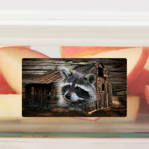 Raccoon At The Old Barn Labels