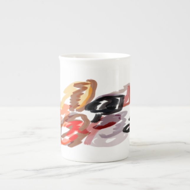 Raccoon Autumn Sunset Bone China Mug (Front)