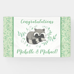 Raccoon Baby Shower Banner