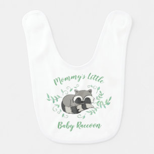Raccoon Baby Shower Woodland Animals Baby Bib