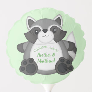 Raccoon Baby Shower Woodland Balloon