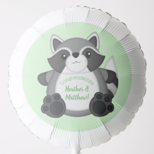 Raccoon Baby Shower Woodland Balloon