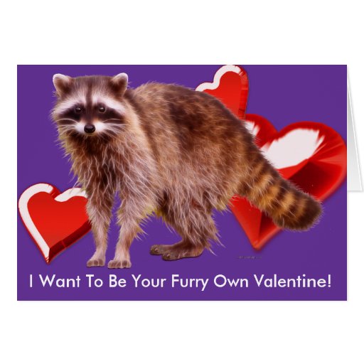 Unique 40 Raccoon Valentine Card