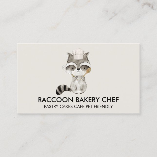 Raccoon Bakery Business Card (Front)