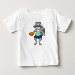 Raccoon Basketball player Basketball Baby T-Shirt