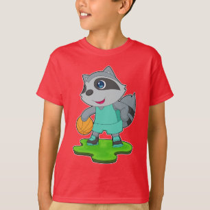 Raccoon Basketball player Basketball T-Shirt